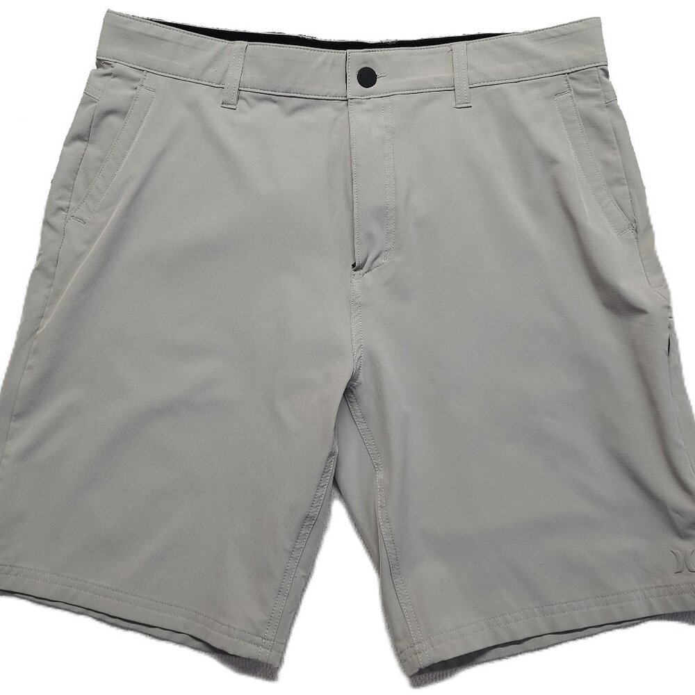 Hurley Men's Water Repellant Stretch Trek Hybrid Short Light Gray Size 36